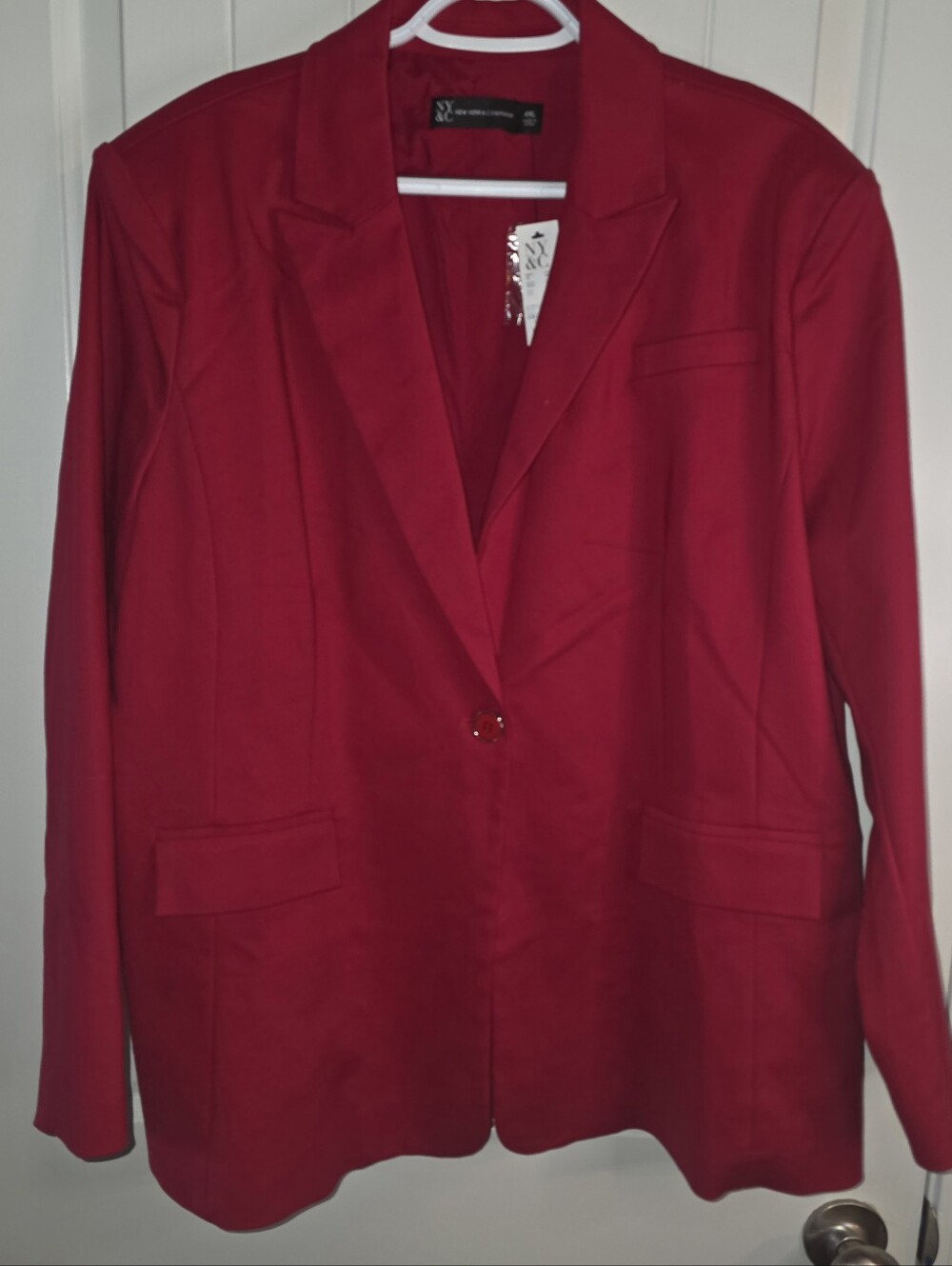 New York and Company Collection Vibrant Red Women's Blazer NWT 2X